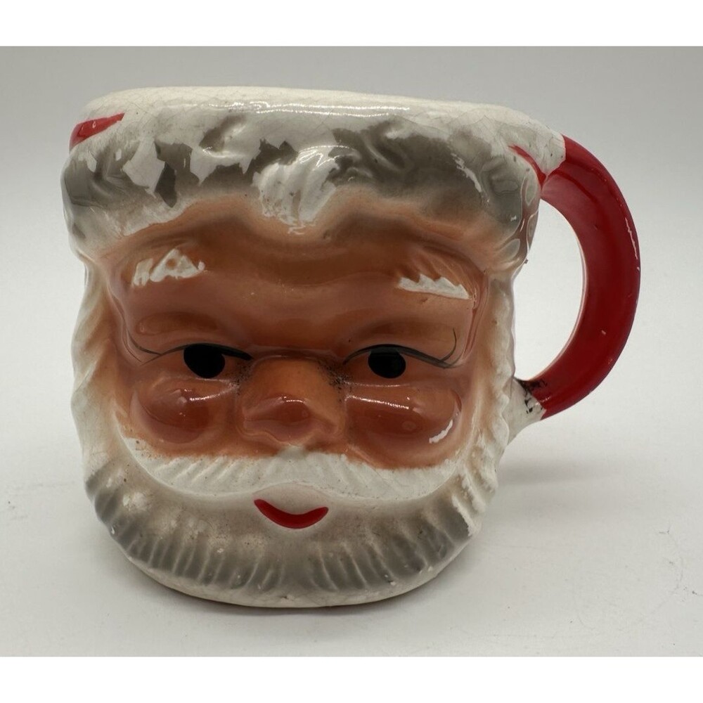 Vintage Brinn's Santa Head Face Mug TX747 Both Eyes Open